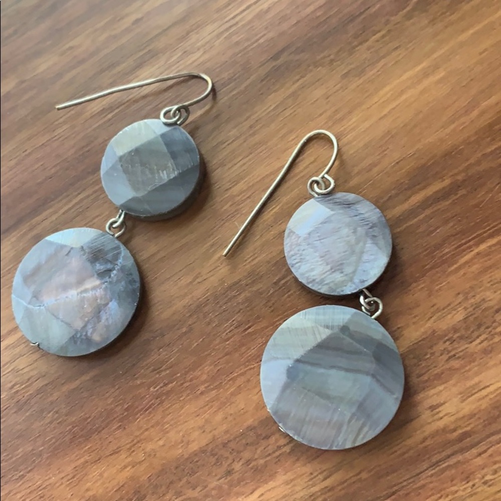 Slate Gray Dangly Earrings